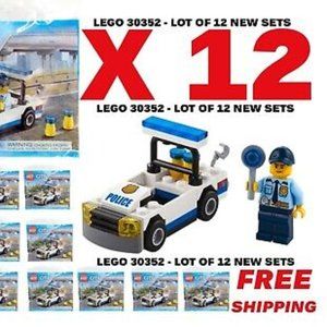 Lot of 12 (twelve) NEW Lego 30352 Police Car 50 pieces retired